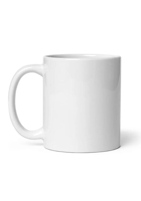 Taza blanca brillante